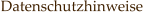 Datenschutzhinweise